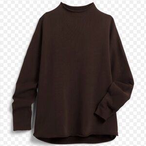 Frank and Eileen chocolate brown Effie Capelet Triple Fleece sweatshirt